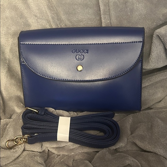 Gucci Handbags - Gucci Navy Crossbody Bag